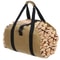 Firewood Carrier Wax Canvas Camp Logging Wood Bag For Fireplace Portable With Security Strap 5