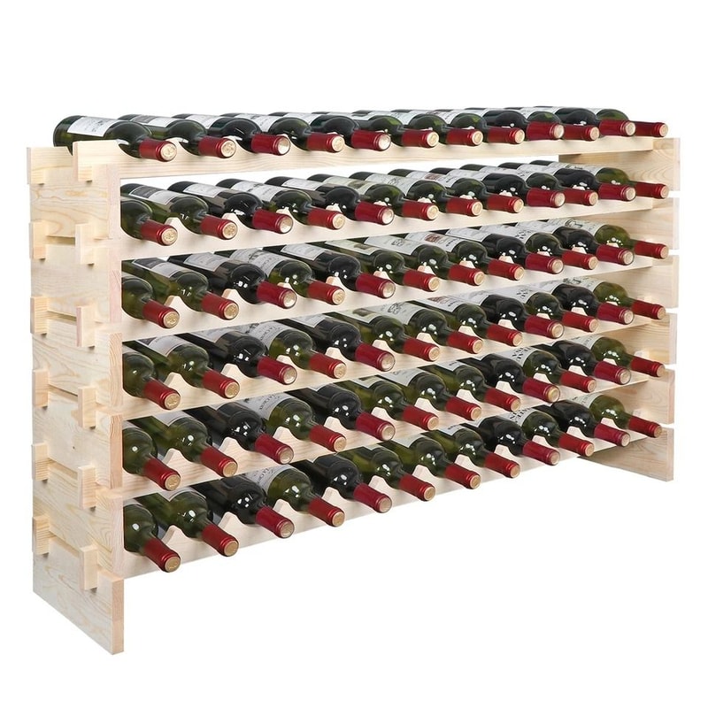 Wine Rack Storage Stand Bottles Stackable Modular Design Holds Bottles Easy Assembly Customizable F 1
