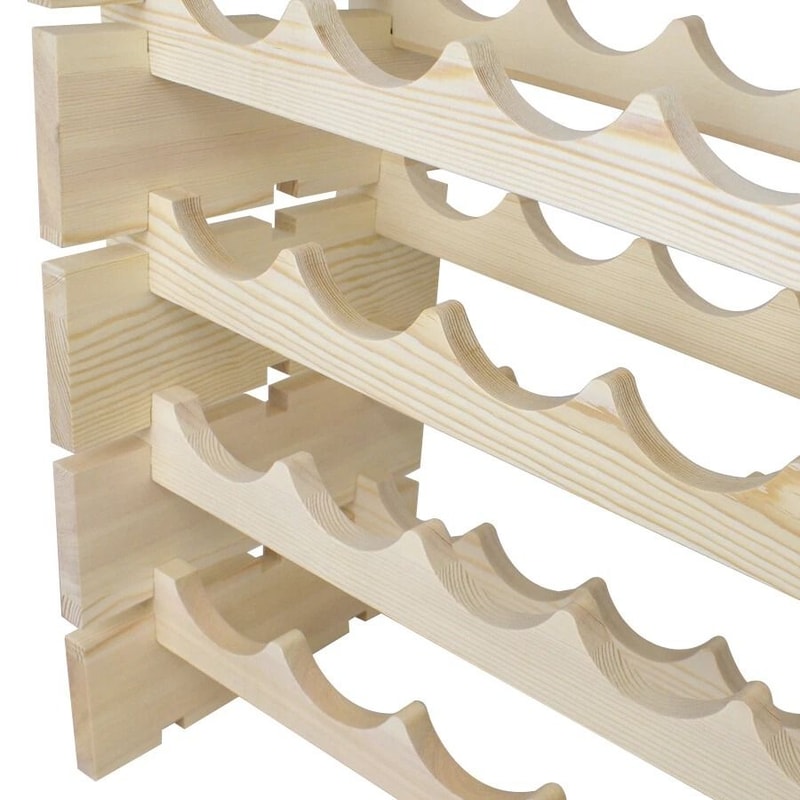 Wine Rack Storage Stand Bottles Stackable Modular Design Holds Bottles Easy Assembly Customizable F 10