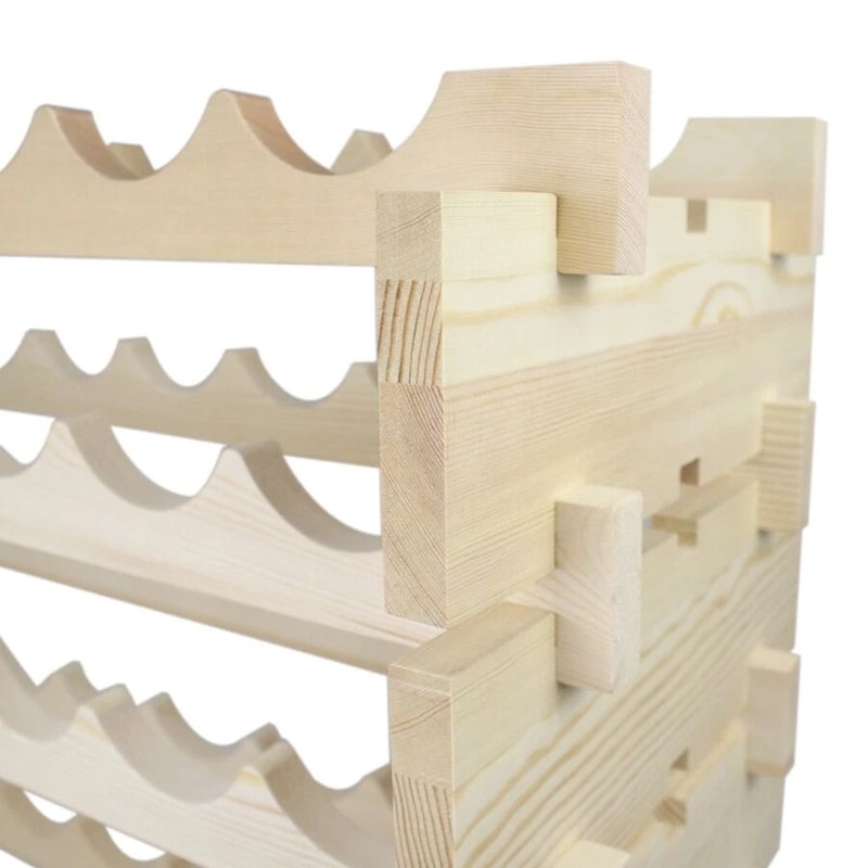 Wine Rack Storage Stand Bottles Stackable Modular Design Holds Bottles Easy Assembly Customizable F 11