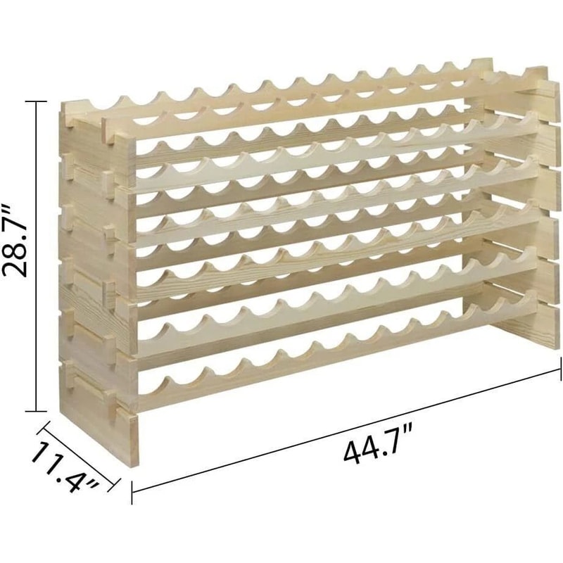 Wine Rack Storage Stand Bottles Stackable Modular Design Holds Bottles Easy Assembly Customizable F 3