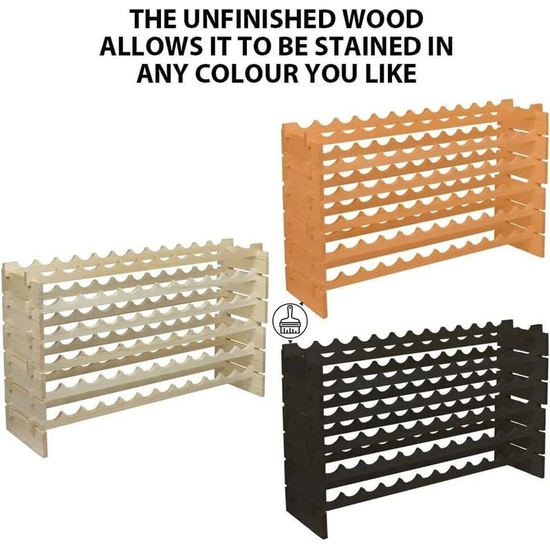Wine Rack Storage Stand Bottles Stackable Modular Design Holds Bottles Easy Assembly Customizable F 7