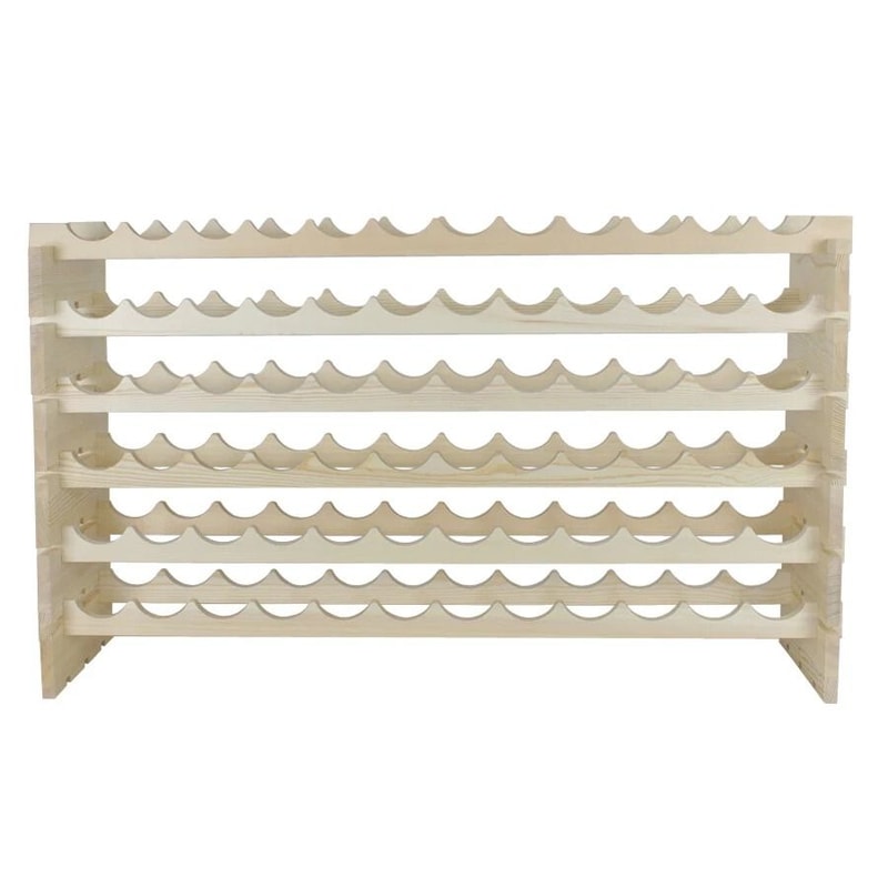 Wine Rack Storage Stand Bottles Stackable Modular Design Holds Bottles Easy Assembly Customizable F 0