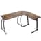 Brown L Shaped Desk Corner Computer Desk PC Laptop Table Spacious Workstation For Home Office 3