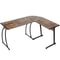 Brown L Shaped Desk Corner Computer Desk PC Laptop Table Spacious Workstation For Home Office 3