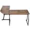 Brown L Shaped Desk Corner Computer Desk PC Laptop Table Spacious Workstation For Home Office 4