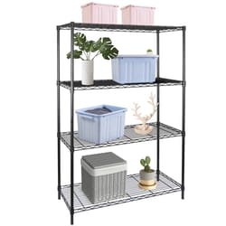 heavy duty steel shelving unit, adjustable shelf organizer, wire rack storage for garage, kitchen, office