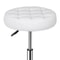 Adjustable Swivel Vanity Stool Chair Round Ottoman For Bedroom Comfortable PU Leather 7