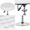 Adjustable Swivel Vanity Stool Chair Round Ottoman For Bedroom Comfortable PU Leather 3