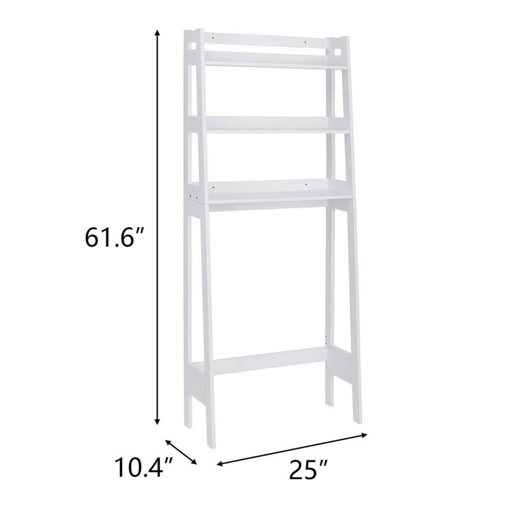 Over The Toilet Organizer Bathroom Storage Shelves 3Tier Rack Display SpaceSaving MDF Shelf For Bat 3