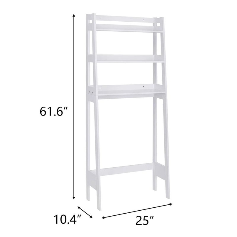 Over The Toilet Organizer Bathroom Storage Shelves 3Tier Rack Display SpaceSaving MDF Shelf For Bat 3