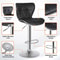 PU Leather Swivel Bar Stools Adjustable Shell Back Counter Height Comfortable HighQuality Steel Foo 2
