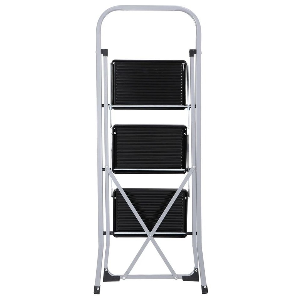 Folding Ladder With NonSlip Steps Safety Tread Heavy Duty SpaceSaving For Kitchen Home Use 4