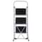 Folding Ladder With NonSlip Steps Safety Tread Heavy Duty SpaceSaving For Kitchen Home Use 4