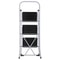 Folding Ladder With NonSlip Steps Safety Tread Heavy Duty SpaceSaving For Kitchen Home Use 4