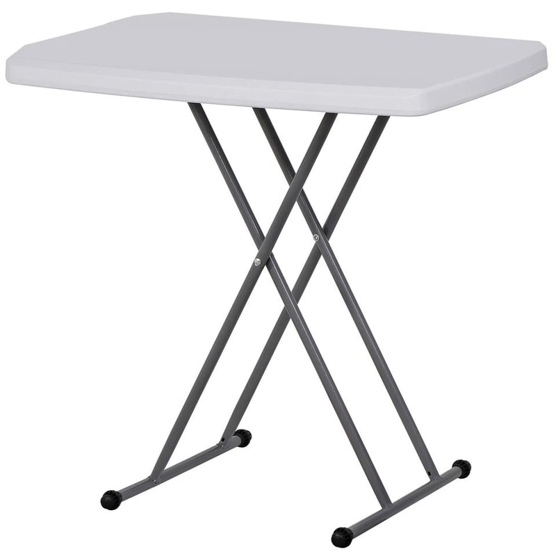 Folding Card Table For Adults Portable Dining And Laptop Desk Resin Top Easy Setup For Parties And 7