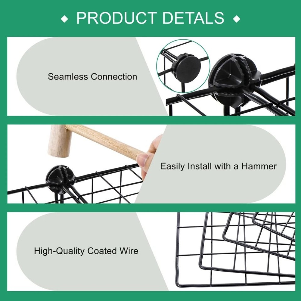 DIY Wire Storage Cubes Organizer MultiFunctional Shelves Wardrobe Bookcase For Home Office 2