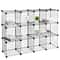 DIY Wire Storage Cubes Organizer MultiFunctional Shelves Wardrobe Bookcase For Home Office 0