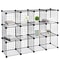 DIY Wire Storage Cubes Organizer MultiFunctional Shelves Wardrobe Bookcase For Home Office 0