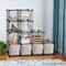 DIY Wire Storage Cubes Organizer MultiFunctional Shelves Wardrobe Bookcase For Home Office 5