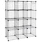 DIY Wire Storage Cubes Organizer MultiFunctional Shelves Wardrobe Bookcase For Home Office 6