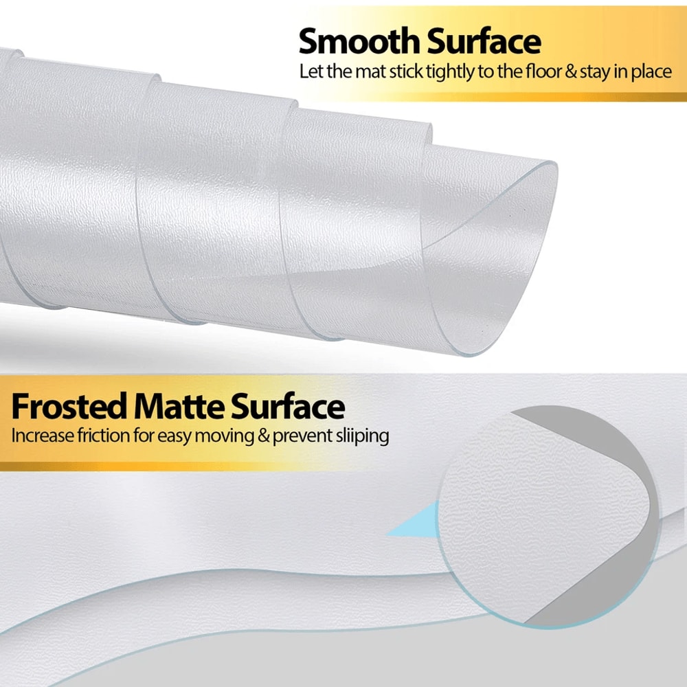 Clear Office Chair Mat Thicken PVC Floor Protector Rectangular Design Durable SlipResistant For Ha 9