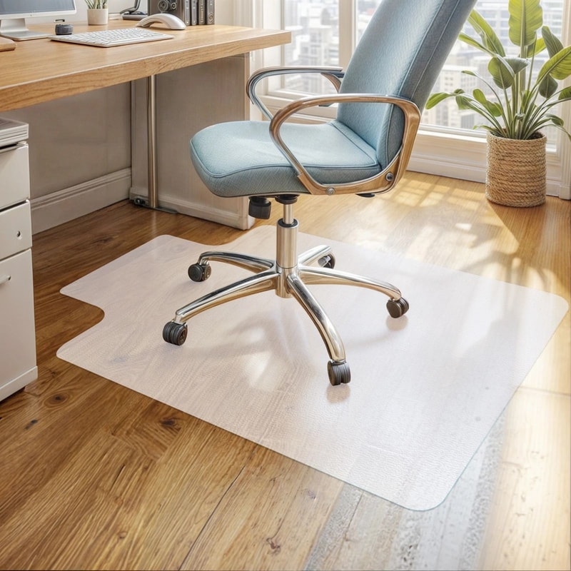 Clear Office Chair Mat Thicken PVC Floor Protector Rectangular Design Durable SlipResistant For Ha 10