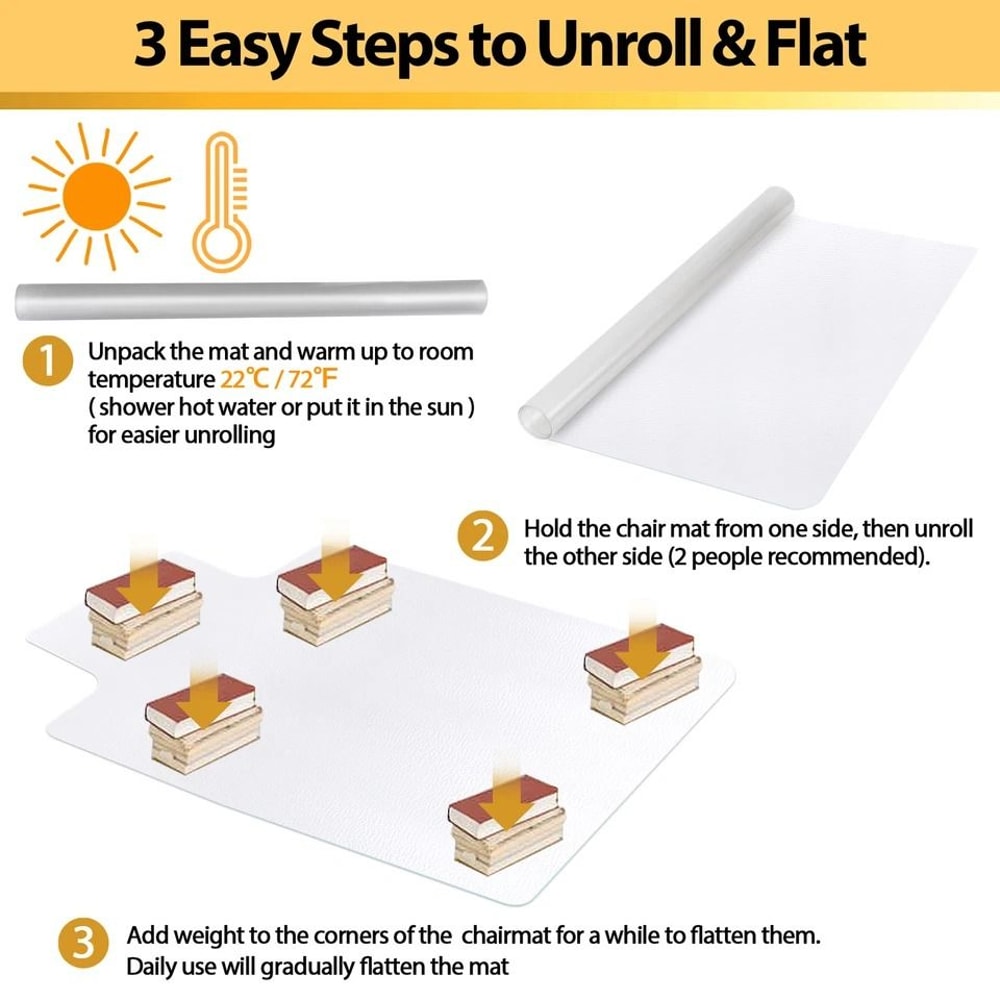 Clear Office Chair Mat Thicken PVC Floor Protector Rectangular Design Durable SlipResistant For Ha 5