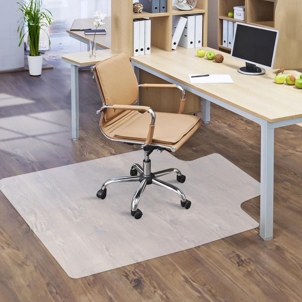 Clear Office Chair Mat Thicken PVC Floor Protector Rectangular Design Durable SlipResistant For Ha 0