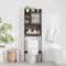 Wood Bathroom Floor Cabinet Over Toilet Space Saver Storage Shelf Rack Brown Adjustable Shelves 8