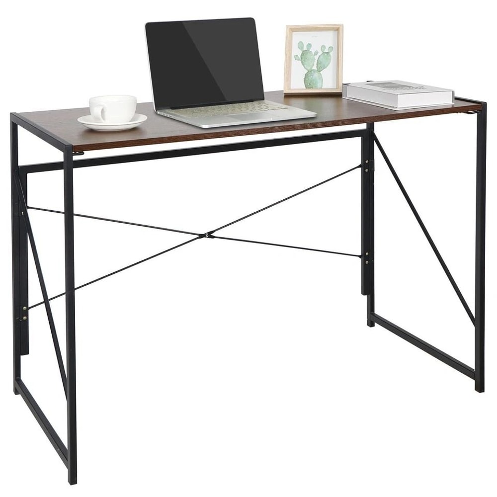 Industrial Modern Foldable Computer Desk Modern Simple Writing Desk For Home Office Compact Study T 3