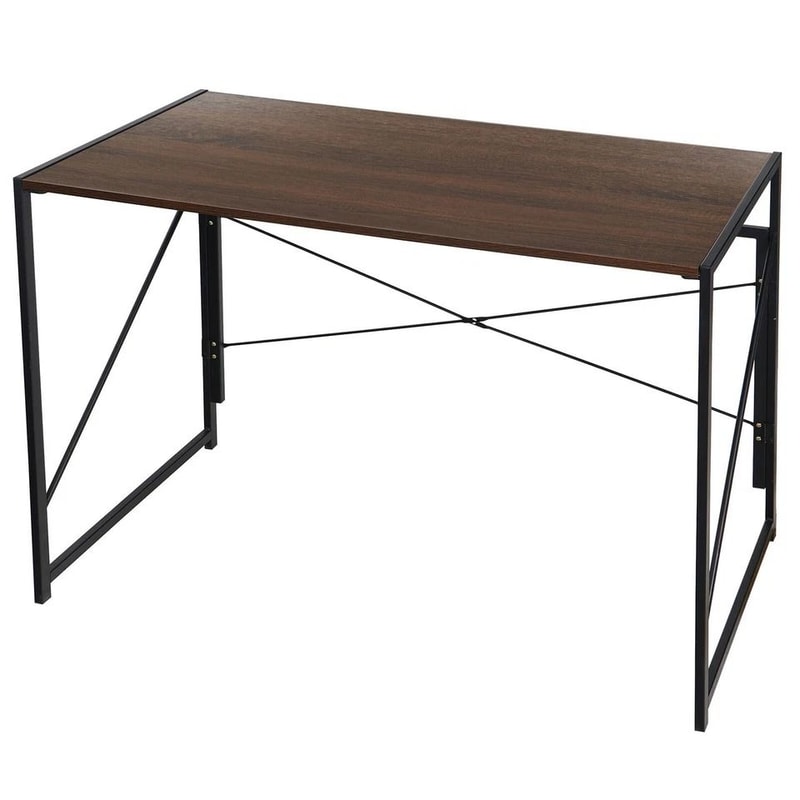 Industrial Modern Foldable Computer Desk Modern Simple Writing Desk For Home Office Compact Study T 5