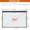 White Portable Projector Screen HD Home Theater Movie Viewing Easy Wall Or Ceiling Mount 2