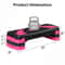 Adjustable Exercise Stepper Fitness Aerobic Step With Pink Risers AntiSlip Platform For Cardio And