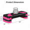 Adjustable Exercise Stepper Fitness Aerobic Step With Pink Risers AntiSlip Platform For Cardio And
