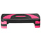 Adjustable Exercise Stepper Fitness Aerobic Step With Pink Risers AntiSlip Platform For Cardio And