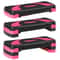 Adjustable Exercise Stepper Fitness Aerobic Step With Pink Risers AntiSlip Platform For Cardio And