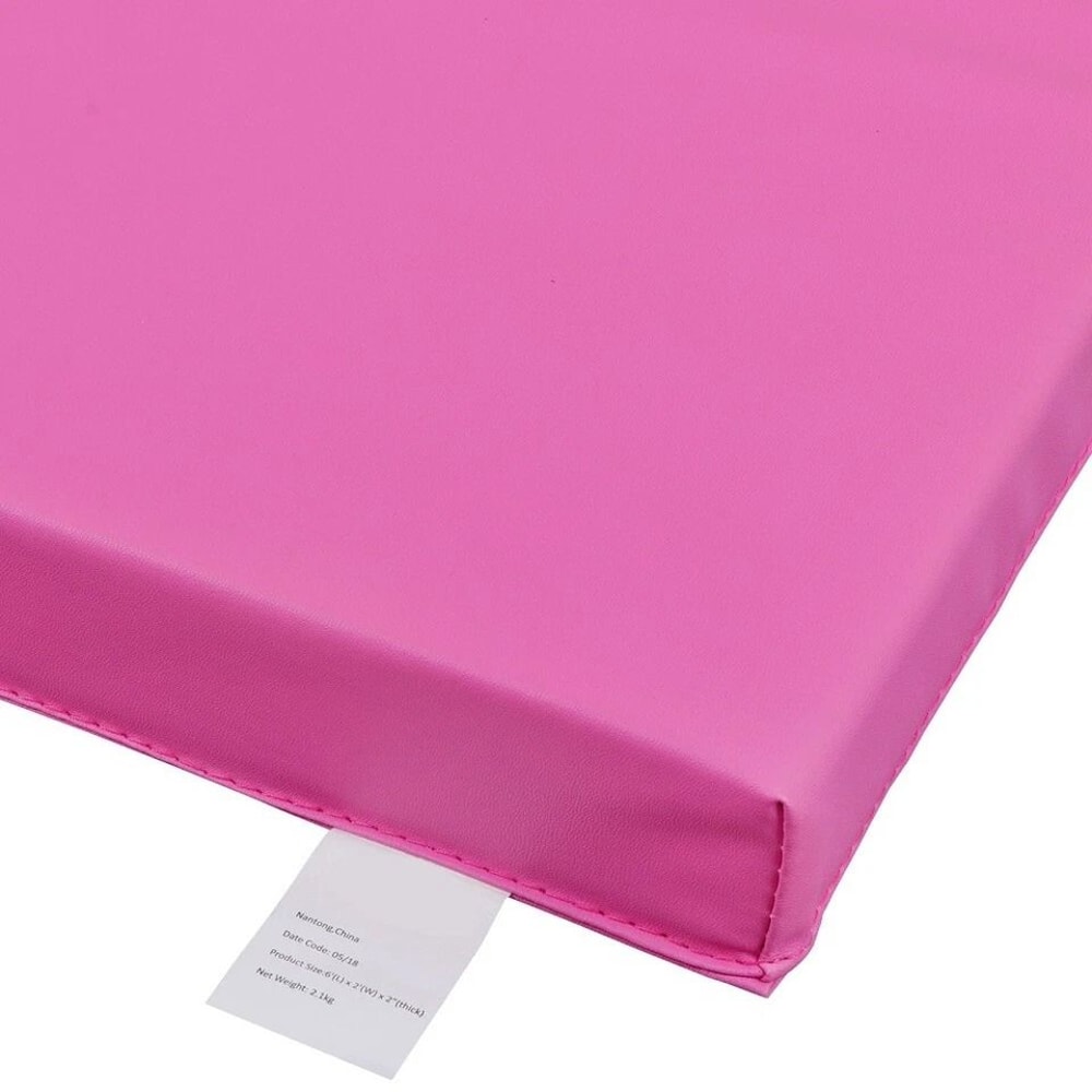 Thick Pink Folding Mat Gymnastics Panel For Gym Workout Foam Fitness Exercise Mat Portable Durable 2
