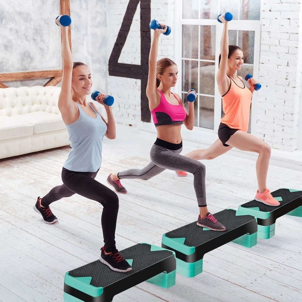 Adjustable Aerobic Stepper Fitness Exercise Board Home Workout Trainer Cardio Step Platform With Ri 11