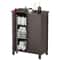 Wooden Storage Cabinet For Bathroom And Kitchen Grey MDF Cupboard With Doors Large Storage Easy Ass 0