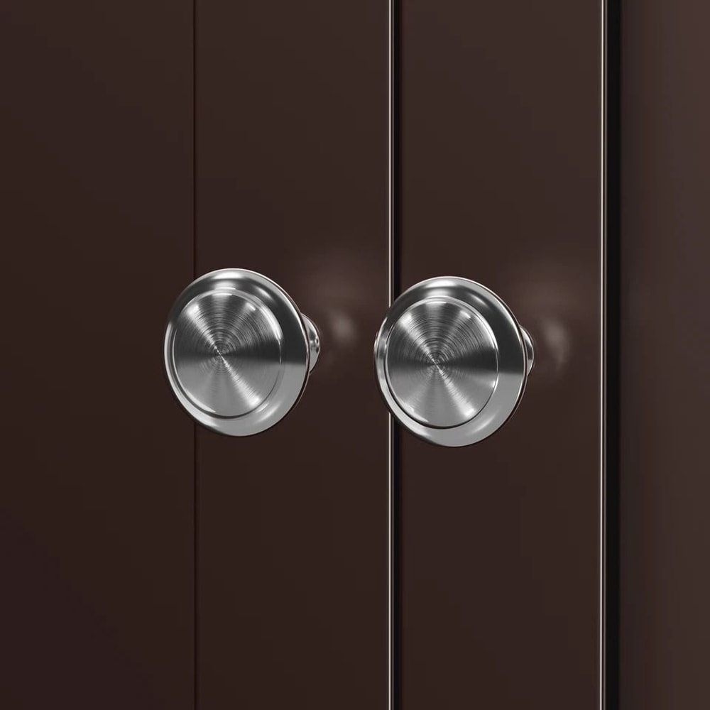 Wooden Storage Cabinet For Bathroom And Kitchen Grey MDF Cupboard With Doors Large Storage Easy Ass 1