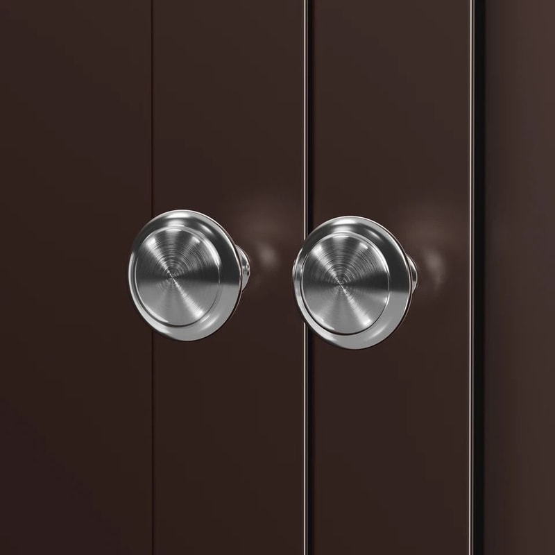 Wooden Storage Cabinet For Bathroom And Kitchen Grey MDF Cupboard With Doors Large Storage Easy Ass 1