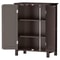 Wooden Storage Cabinet For Bathroom And Kitchen Grey MDF Cupboard With Doors Large Storage Easy Ass 5