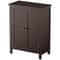 Wooden Storage Cabinet For Bathroom And Kitchen Grey MDF Cupboard With Doors Large Storage Easy Ass 6