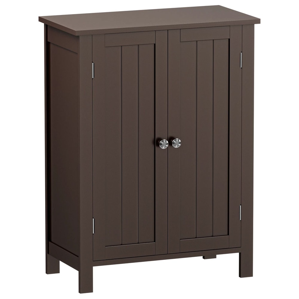 Wooden Storage Cabinet For Bathroom And Kitchen Grey MDF Cupboard With Doors Large Storage Easy Ass 7