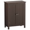 Wooden Storage Cabinet For Bathroom And Kitchen Grey MDF Cupboard With Doors Large Storage Easy Ass 7