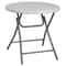 Round Plastic Folding Table Steel Cross Legs Heavy Duty Indoor Outdoor Table For Picnic Camping An 0