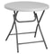 Round Plastic Folding Table Steel Cross Legs Heavy Duty Indoor Outdoor Table For Picnic Camping An 0