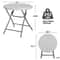 Round Plastic Folding Table Steel Cross Legs Heavy Duty Indoor Outdoor Table For Picnic Camping An 11