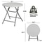Round Plastic Folding Table Steel Cross Legs Heavy Duty Indoor Outdoor Table For Picnic Camping An 11